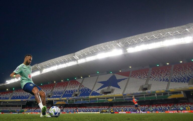 Treino da seleção em Belém